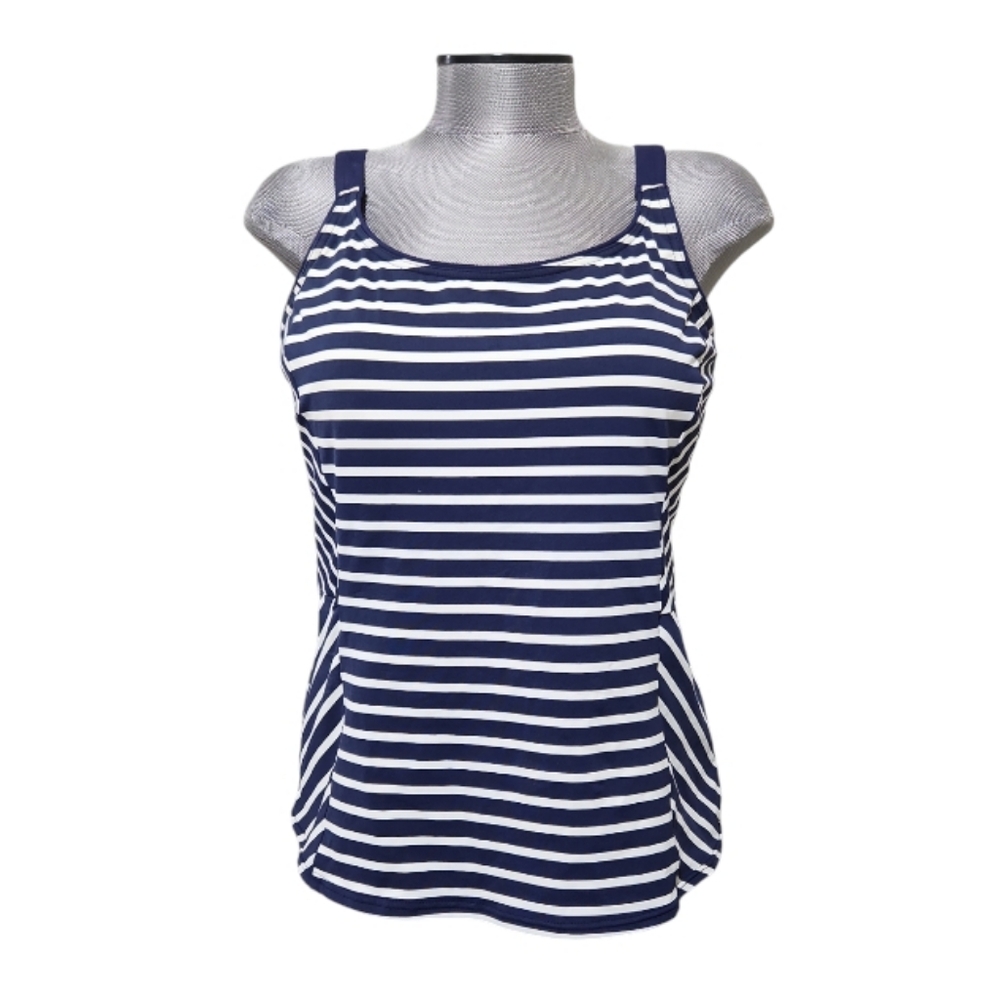 Lands End Striped Tankini Top (14)
